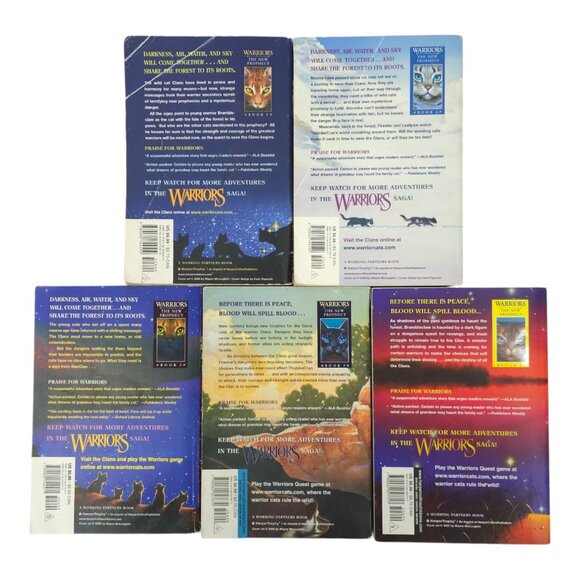 Warriors Erin Hunter Cats The New Prophecy Volumes 1 2 3 5 6 Paperback Lot Of 5 - Picture 2 of 14